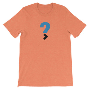 Question Mark Short-Sleeve Unisex T-Shirt (black and blue)