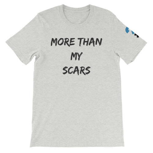 More Than My Scars Short-Sleeve Unisex T-Shirt (black letters)
